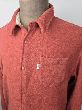 Wellen Terry Snap Shirt in Cochineal Rust - Men's XL